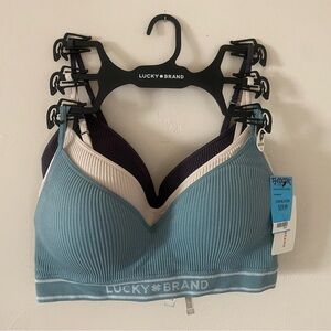 Lucky Brand Ribbed Wireless Bra Trio